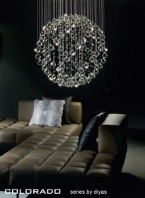 Colorado Crystal Ceiling Lights Diyas Multiple Crystal Pendants Colorado Crystal Ceiling Lights Diyas Multiple Crystal Pendants